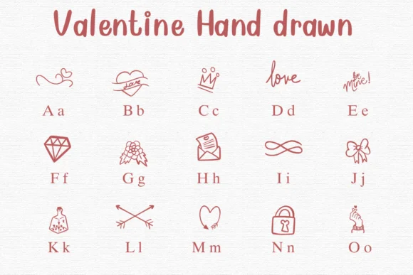 Valentine Hand Drawn by Nongyao — Dingbats Font — thumbnail 2