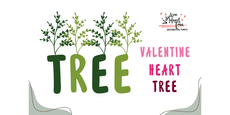 Valentine Heart Tree Font by PraewDesigns by PraewDesigns — Decorative Font