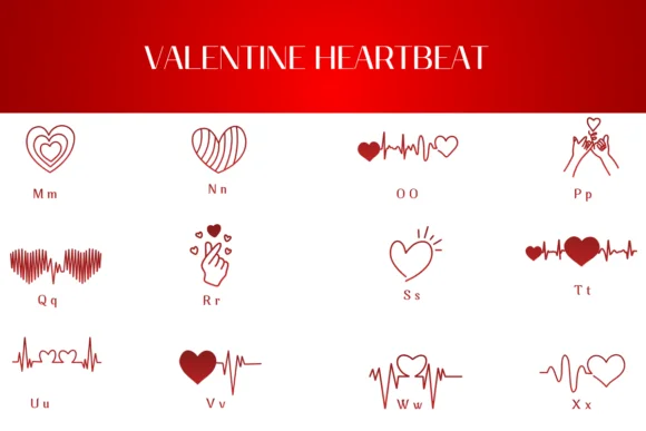 Valentine Heartbeat by Heartcraft Atelier — Dingbats Font — thumbnail 3