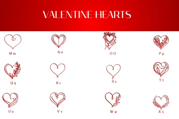 Valentine Hearts by Heartcraft Atelier — Dingbats Font — thumbnail 3