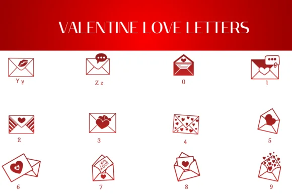 Valentine Love Letters by Heartcraft Atelier — Dingbats Font — thumbnail 4