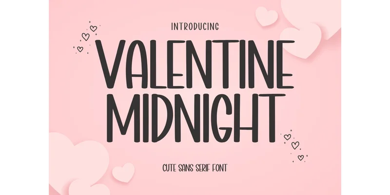 Valentine Midnight Font by Minimalist Eyes — Sans Serif Font
