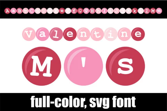 Valentine M's by Illustration Ink — Color Fonts Font