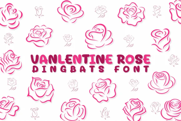 Valentine Rose by Chonada — Dingbats Font