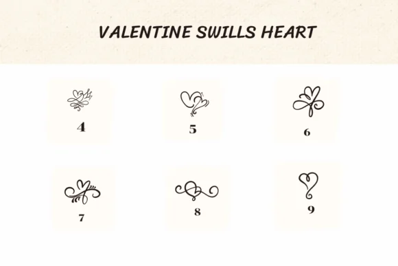 Valentine Swills Heart by Ketsarin — Dingbats Font — thumbnail 4