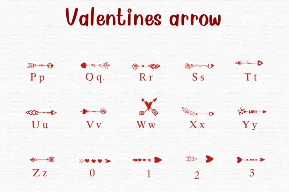 Valentines Arrow by Nongyao — Dingbats Font — thumbnail 3