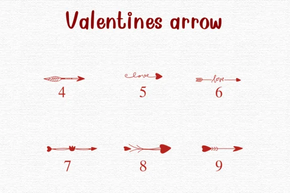 Valentines Arrow by Nongyao — Dingbats Font — thumbnail 4