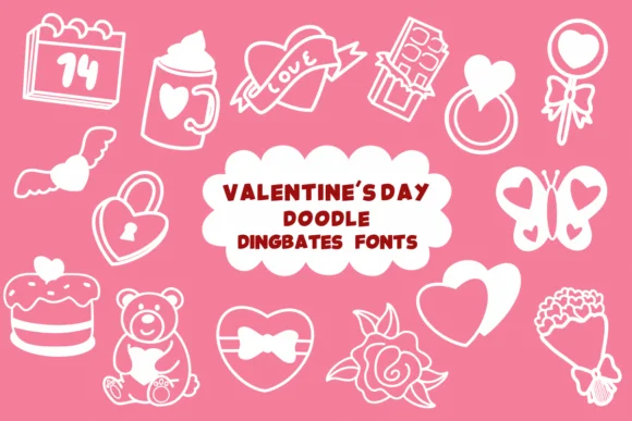 Valentine's Day Doodle by Natchuta — Dingbats Font