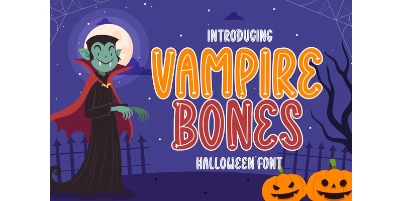 Vampire Bones Font by Typefar — Display Font
