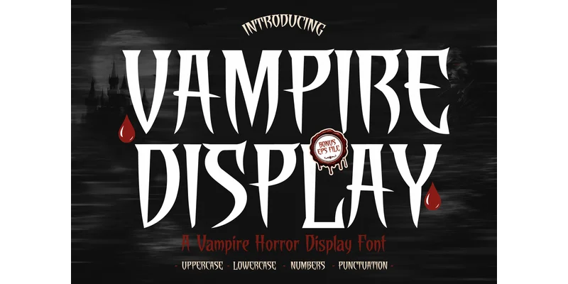 Vampire Font by TINY GRAPHIX — Display Font