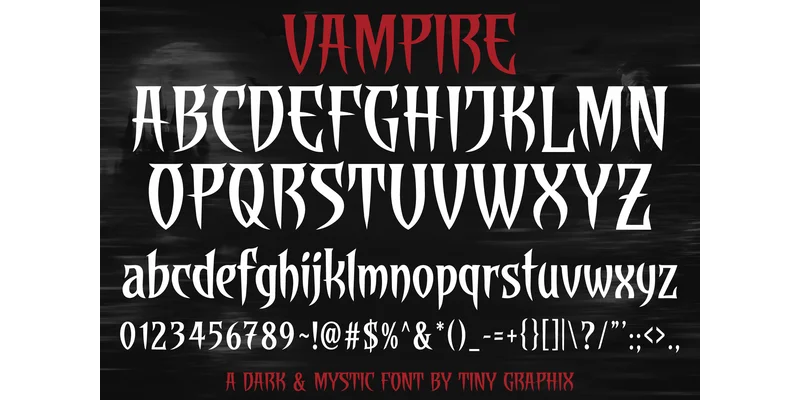 Vampire Font by TINY GRAPHIX — Display Font — thumbnail 2