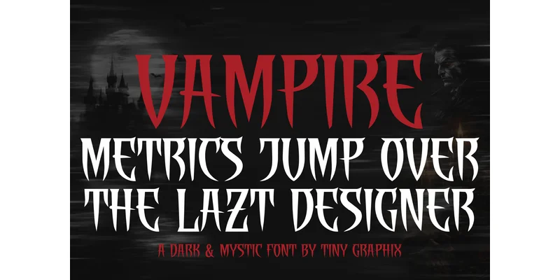 Vampire Font by TINY GRAPHIX — Display Font — thumbnail 3