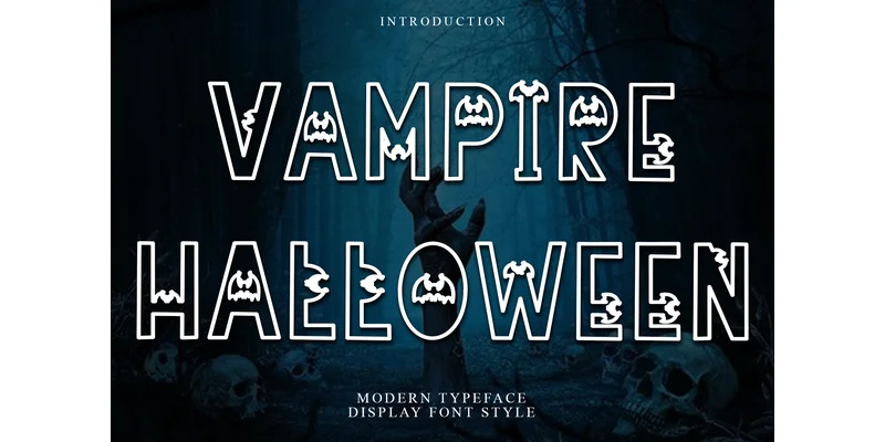 Vampire Halloween Font by FreshTypeINK — Display Font