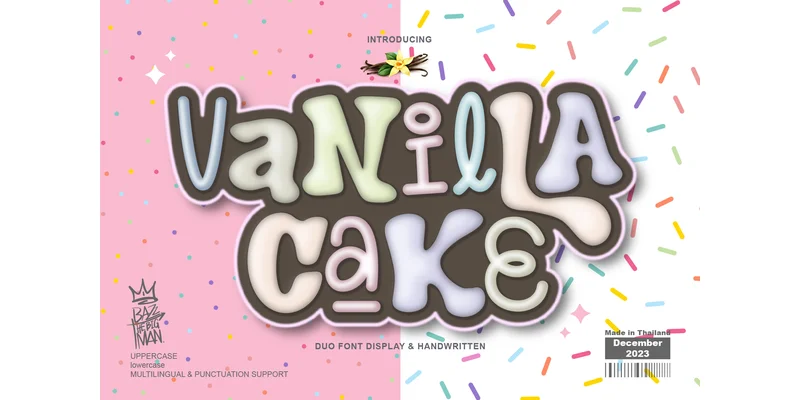 Vanilla Cake Font by BB Type Studios — Display Font