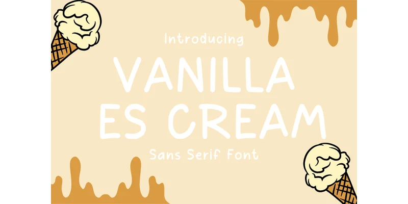 Vanilla Es Cream Font by CraftedType Studio — Sans Serif Font