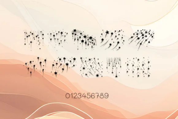 Variety Shooting Stars by MOMAT THIRTYONE — Dingbats Font — thumbnail 4