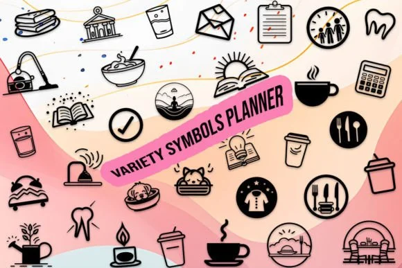 Variety Symbols Planner by MOMAT THIRTYONE β Dingbats Font