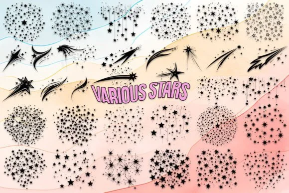 Various Stars by MOMAT THIRTYONE — Dingbats Font