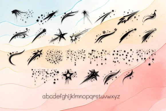 Various Stars by MOMAT THIRTYONE — Dingbats Font — thumbnail 3