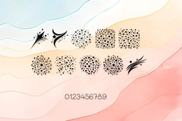 Various Stars by MOMAT THIRTYONE — Dingbats Font — thumbnail 4