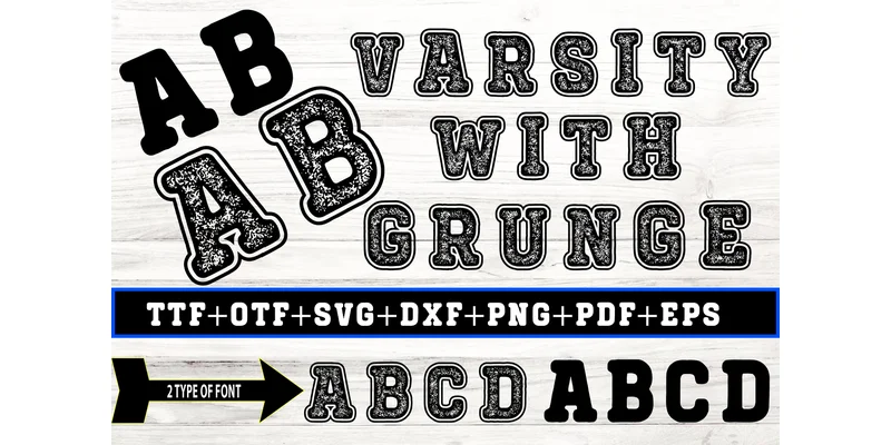 Varsity College Grunge Bundle Font by Quirkify — Display Font — thumbnail 8
