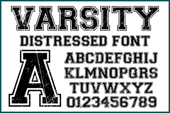 Varsity Distressed by wtl.typography — Slab Serif Font