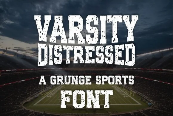 Varsity Distressed by TonisArtStudio — Slab Serif Font