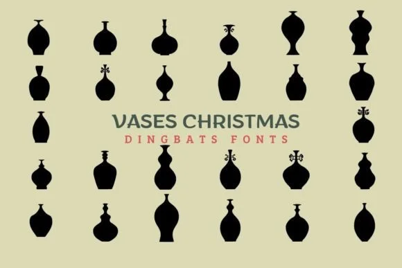 Vases Christmas by Eystore — Dingbats Font