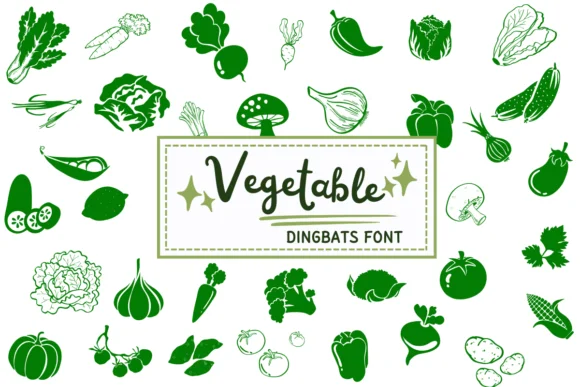 Vegetable by PraewDesigns — Dingbats Font