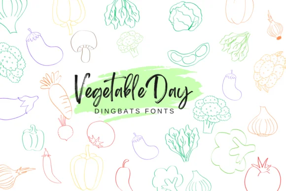 Vegetable Day by Suphitchaya — Dingbats Font