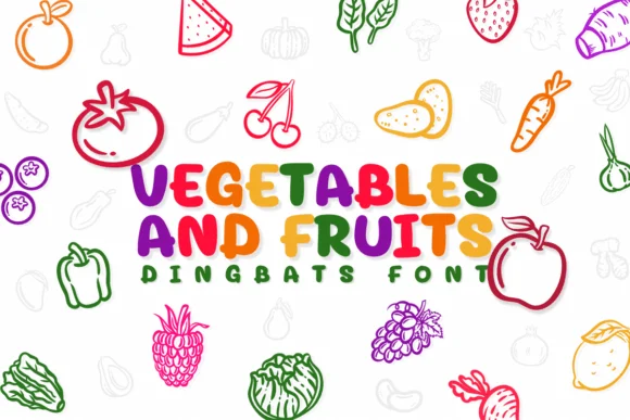 Vegetables and Fruits by Chonada — Dingbats Font