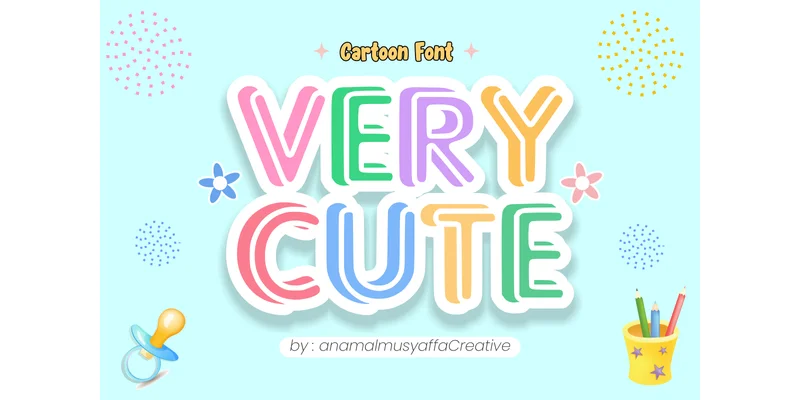 Very Cute Font by anamalmusyaffaCreative by anamalmusyaffaCreative — Decorative Font