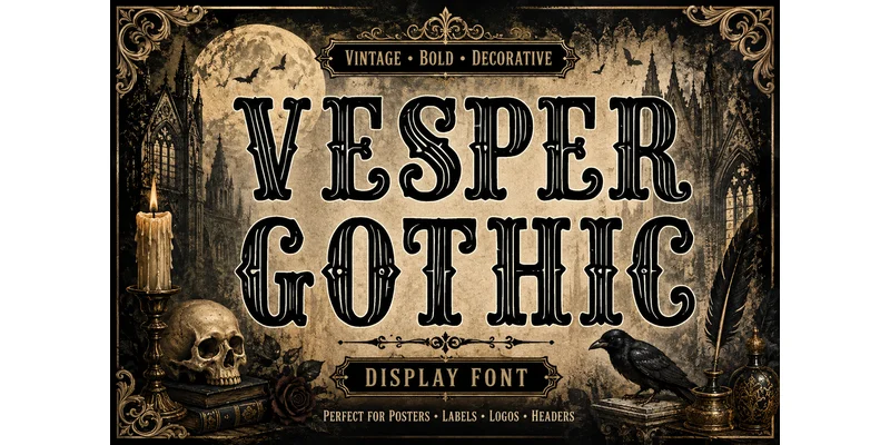 Vesper Gothic Font by ABC Font — Display Font
