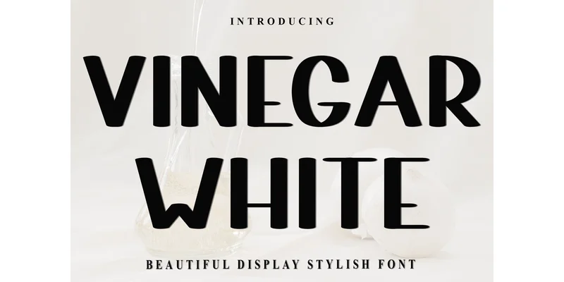Vinegar White Font by FreshTypeINK — Display Font