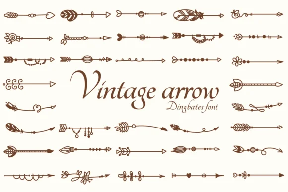 Vintage Arrow by Chonada — Dingbats Font
