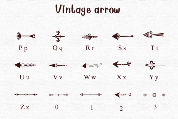 Vintage Arrow by Nongyao — Dingbats Font — thumbnail 3