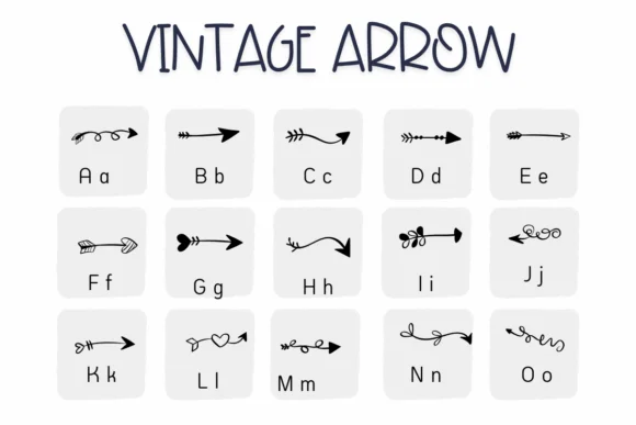 Vintage Arrow by Sirinart — Dingbats Font — thumbnail 2