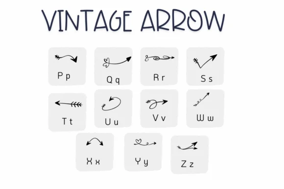 Vintage Arrow by Sirinart — Dingbats Font — thumbnail 3