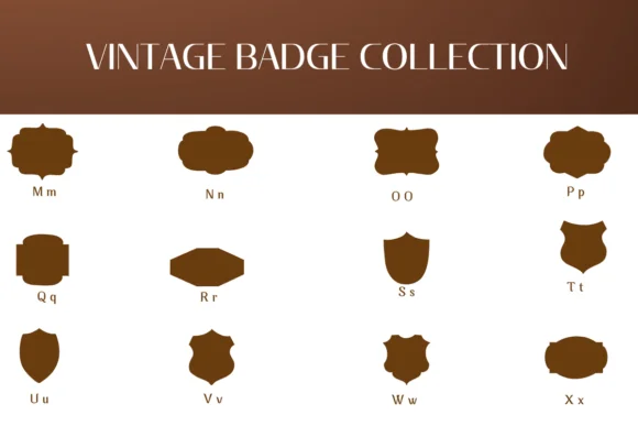 Vintage Badge Collection by Heartcraft Atelier — Dingbats Font — thumbnail 3
