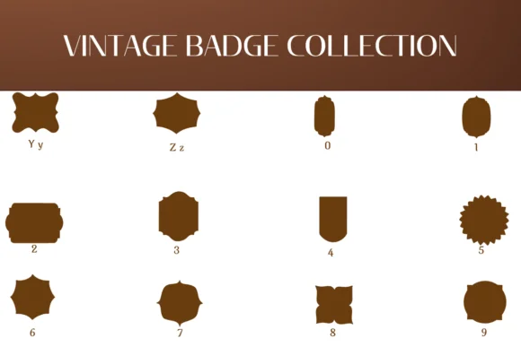 Vintage Badge Collection by Heartcraft Atelier — Dingbats Font — thumbnail 4