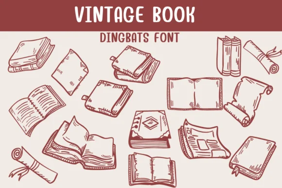 Vintage Book by Sontaya — Dingbats Font