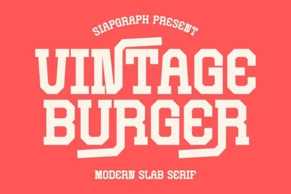 Vintage Burger by SiapGraph — Slab Serif Font