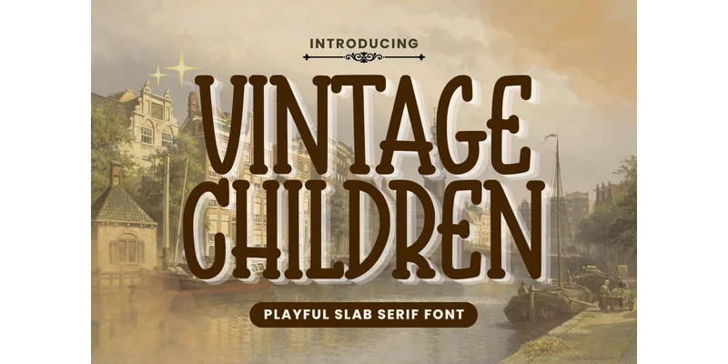 Vintage Children Font by Letterayu — Sans Serif Font