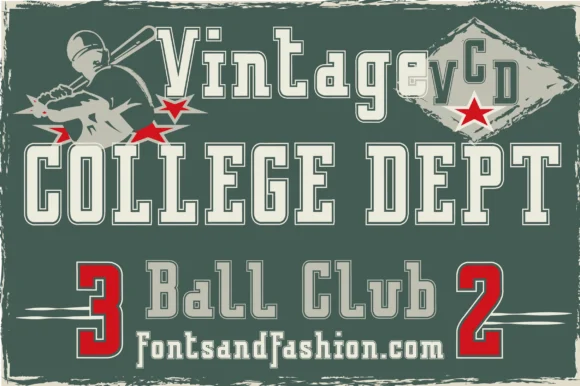Vintage College Dept_Outline by Fontsandfashion — Slab Serif Font