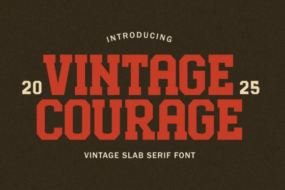 Vintage Courage by Almairatype Studio — Slab Serif Font