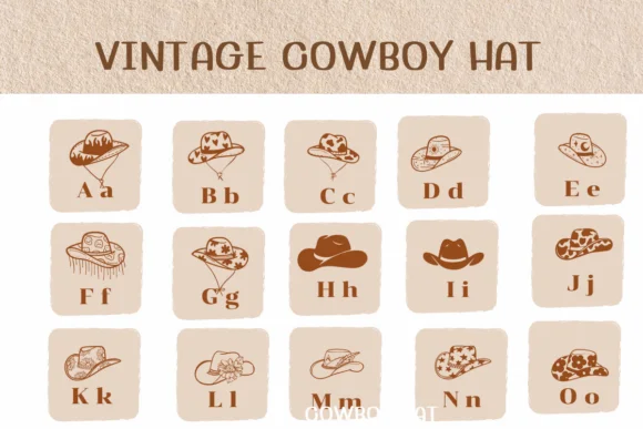 Vintage Cowboy Hat by Ketsarin — Dingbats Font — thumbnail 2