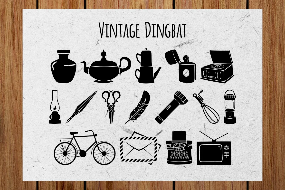 Vintage Dingbat by LebahStudio — Dingbats Font