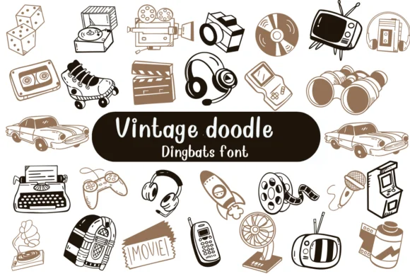 Vintage Doodle by Nongyao — Dingbats Font