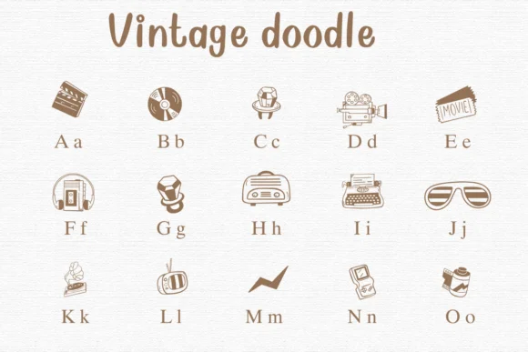 Vintage Doodle by Nongyao — Dingbats Font — thumbnail 2