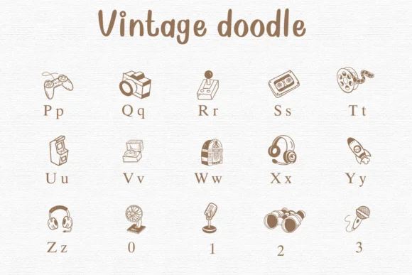 Vintage Doodle by Nongyao — Dingbats Font — thumbnail 3
